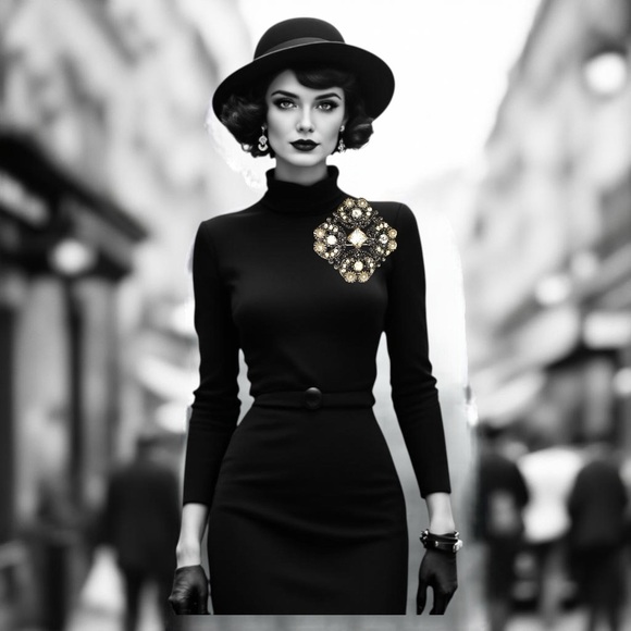 Vintage Silver Tone Maltese Cross Pendant Pin Brooch 1950 one owner authentic - Picture 16 of 16